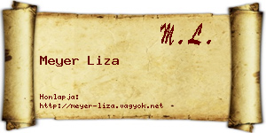 Meyer Liza névjegykártya